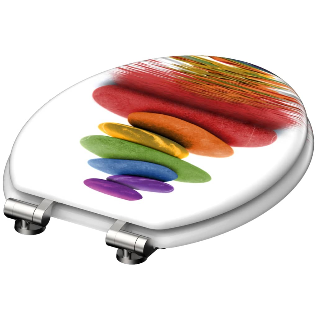 SCHÜTTE Toilet Seat with Soft-Close COLORFUL STONES