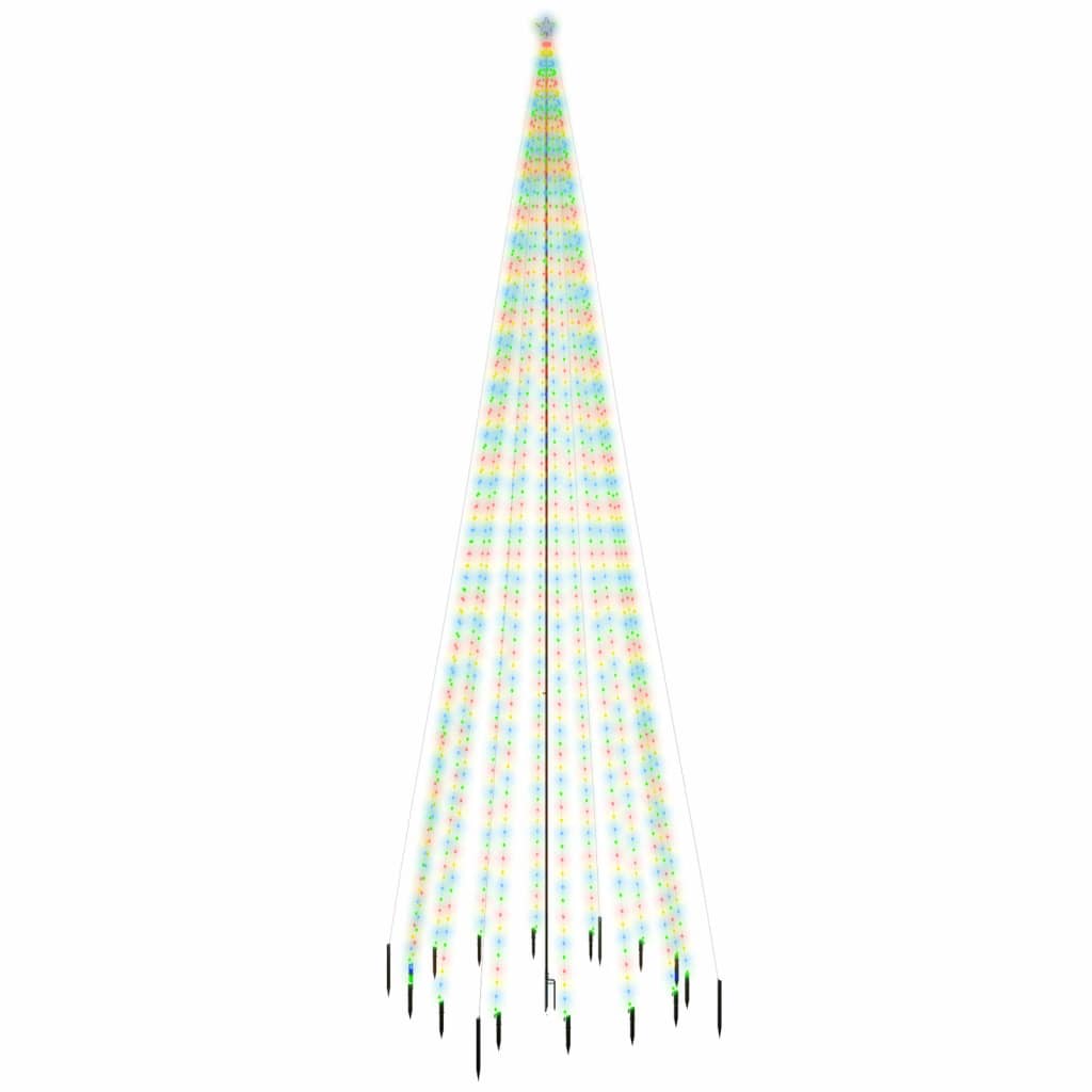 vidaXL Christmas Tree with Spike Colourful 1134 LEDs 800 cm
