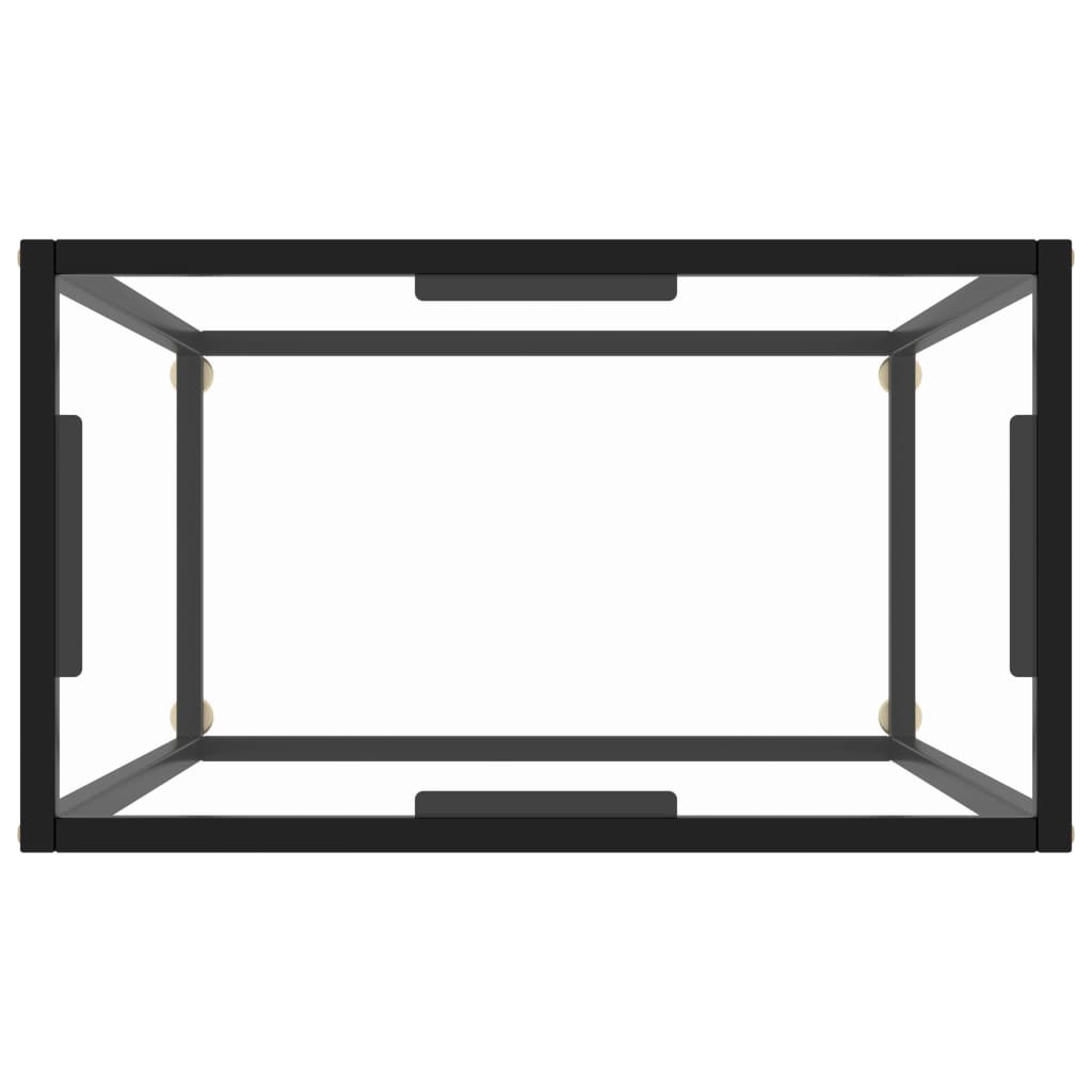 vidaXL Console Table Transparent 60x35x75 cm Tempered Glass