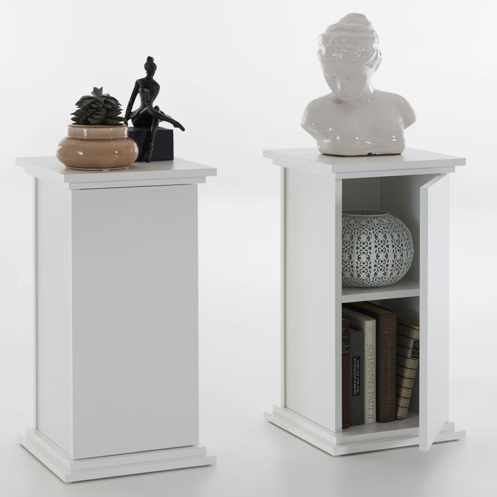 FMD Accent Table with Door 57.4cm White