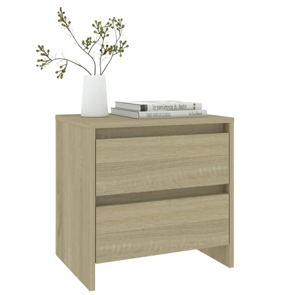 vidaXL Bedside Cabinet Sonoma Oak 45x34.5x44.5 cm Engineered Wood