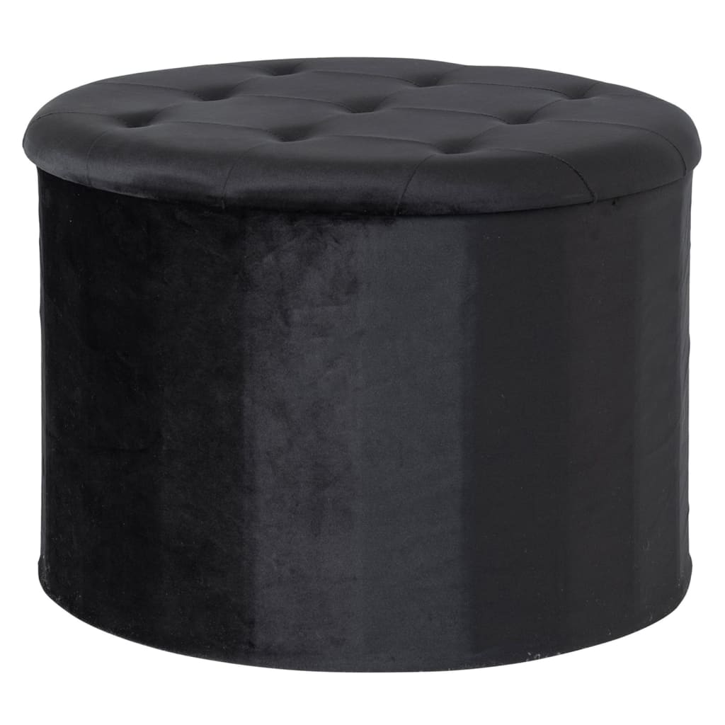 House Nordic Pouf Arya with Storage Black