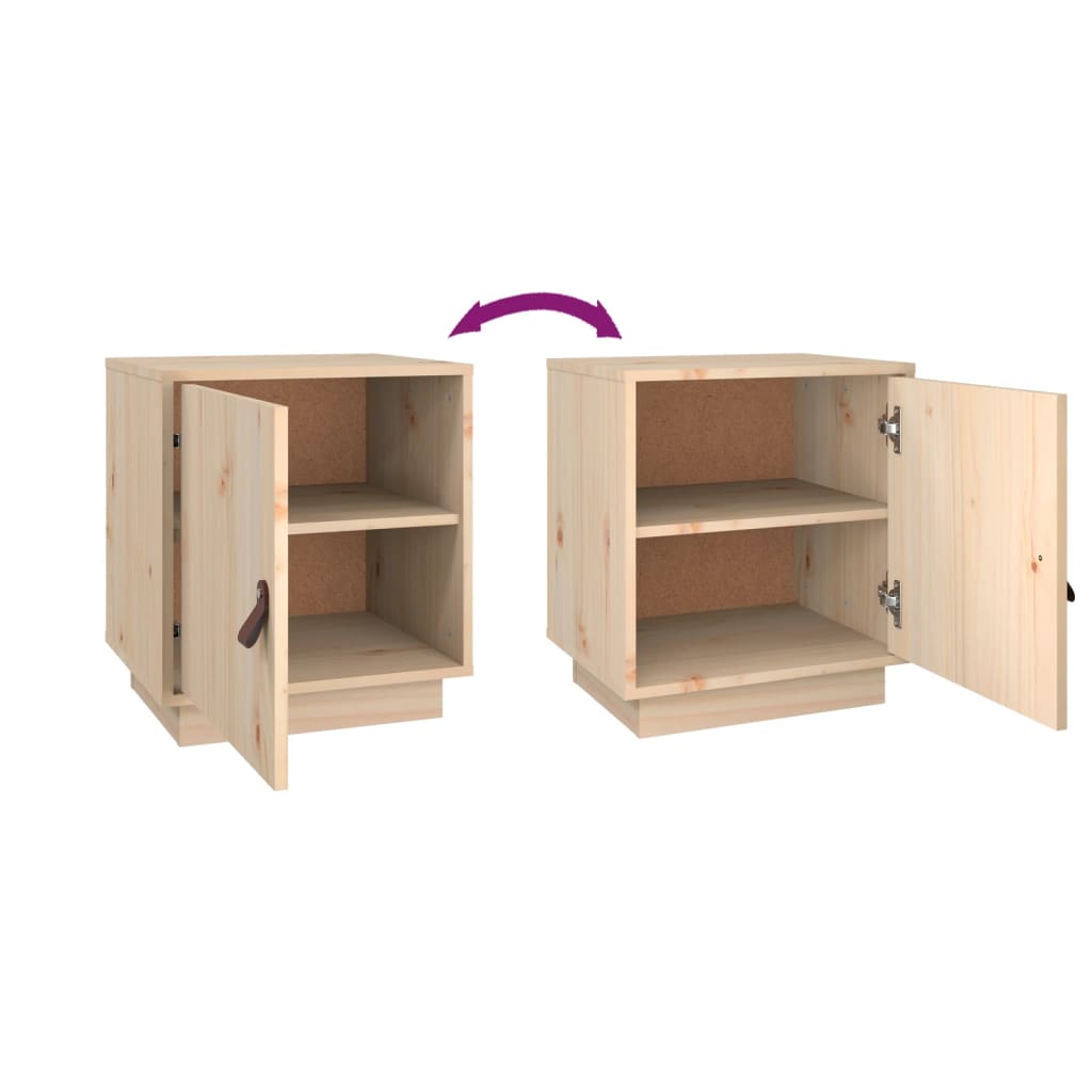 vidaXL Bedside Cabinets 2 pcs 40x34x45 cm Solid Wood Pine