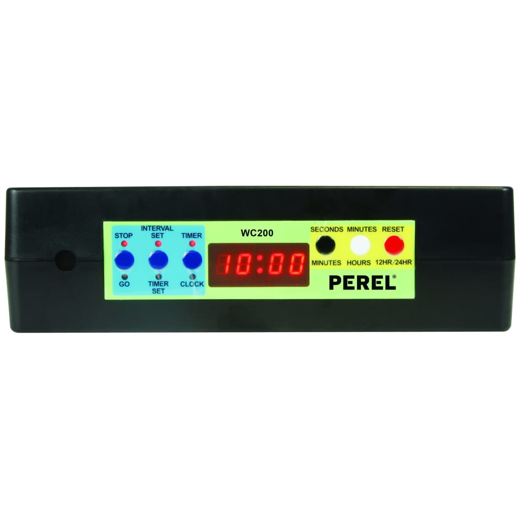 Perel Clock with Timer Black