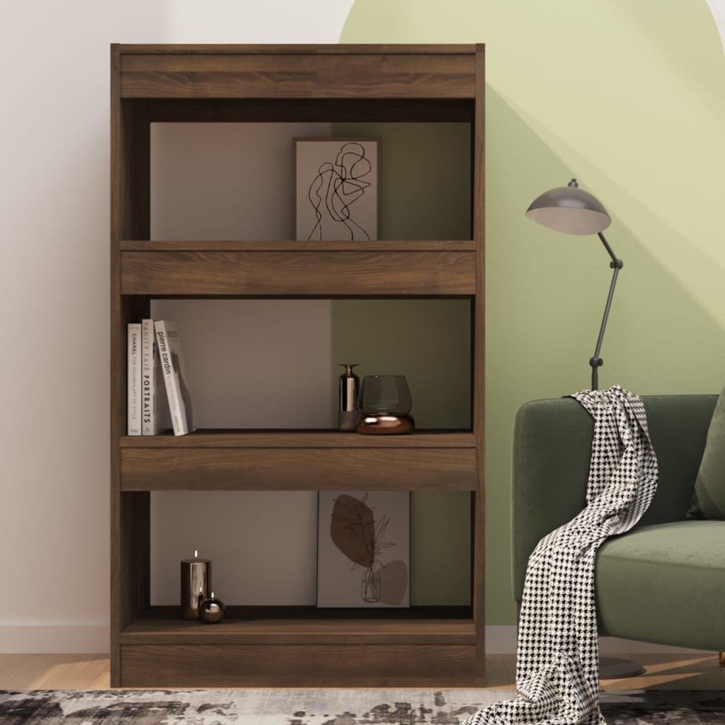vidaXL Book Cabinet/Room Divider Brown Oak 60x30x103 cm Engineered Wood