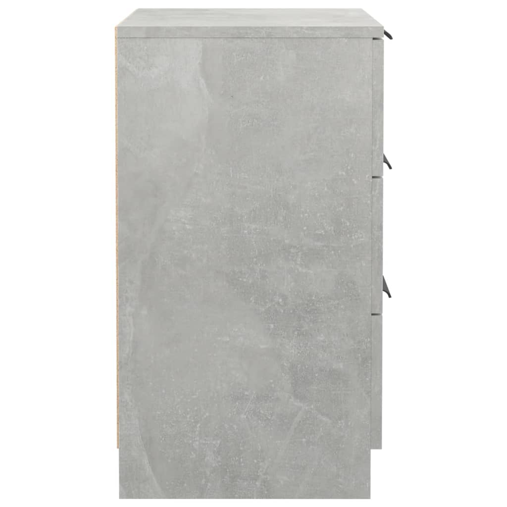 vidaXL Bedside Cabinets 2 pcs Concrete Grey 40x36x65 cm