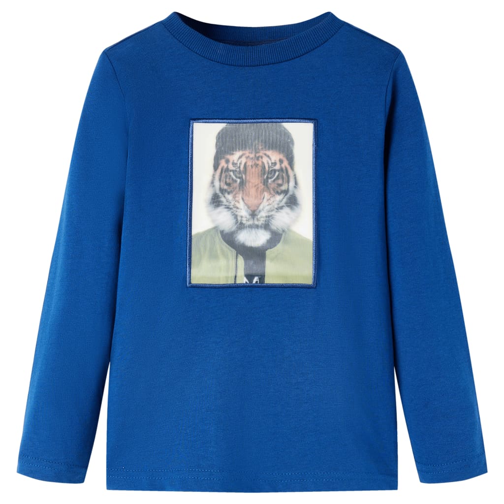 Kids' T-shirt with Long Sleeves Dark Blue 140