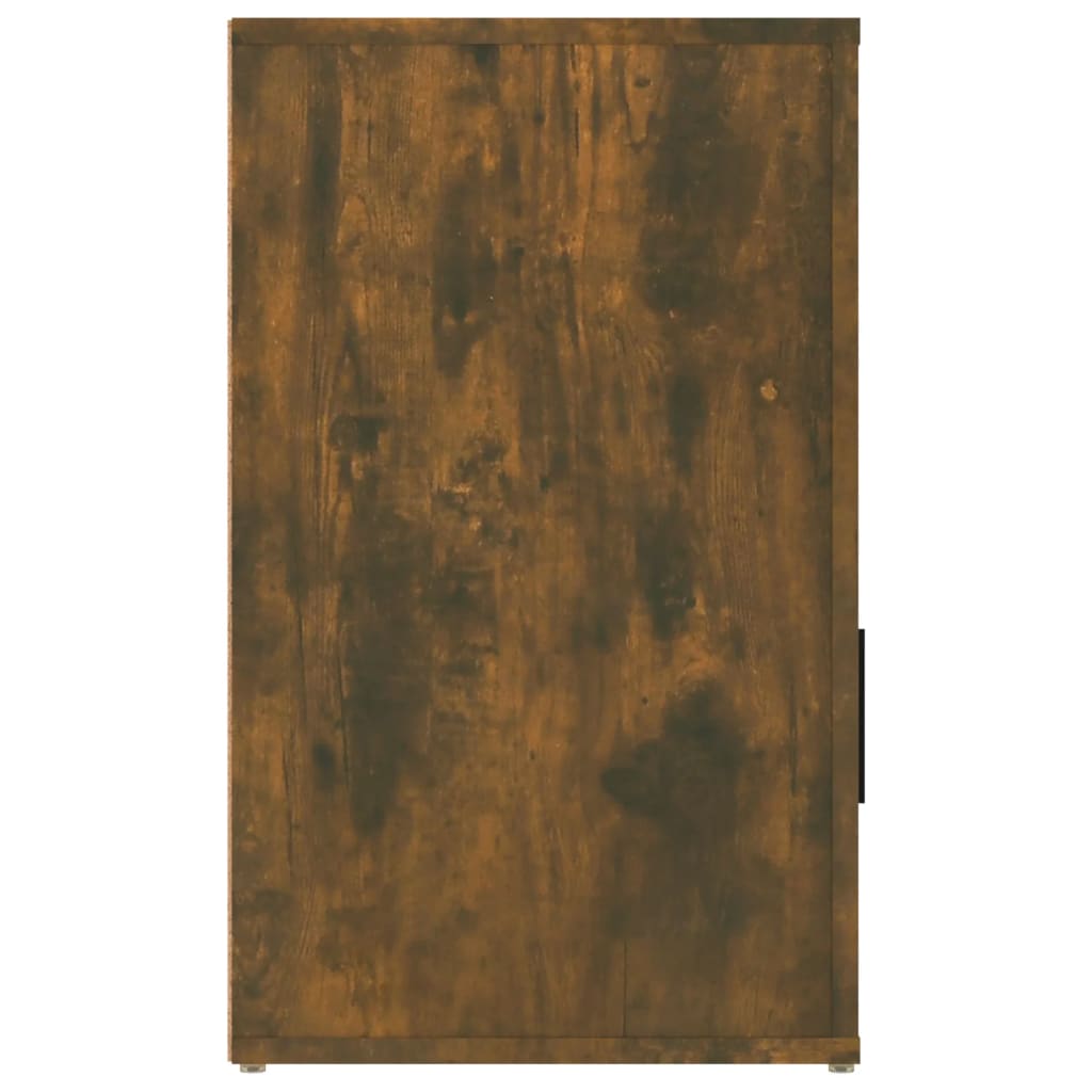 vidaXL Bedside Cabinet Smoked Oak 50x36x60 cm Engineered Wood
