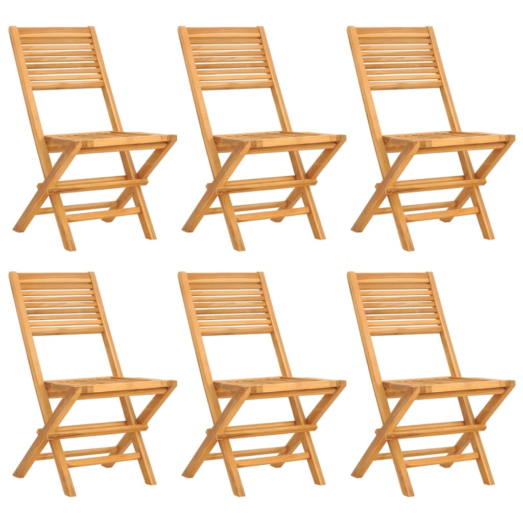 vidaXL Folding Garden Chairs 6 pcs 47x62x90 cm Solid Wood Teak