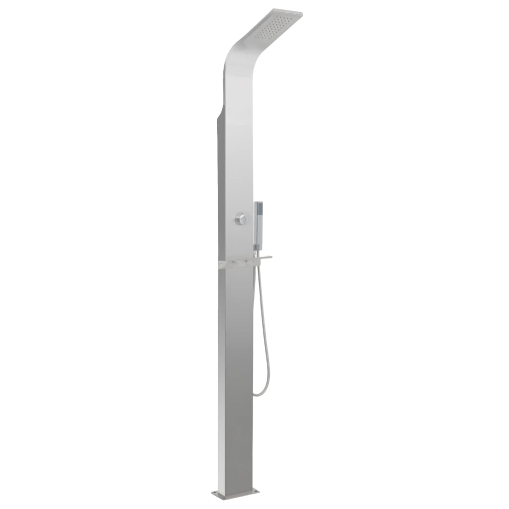vidaXL Outdoor Shower Stainless Steel Curved vidaXL.ie