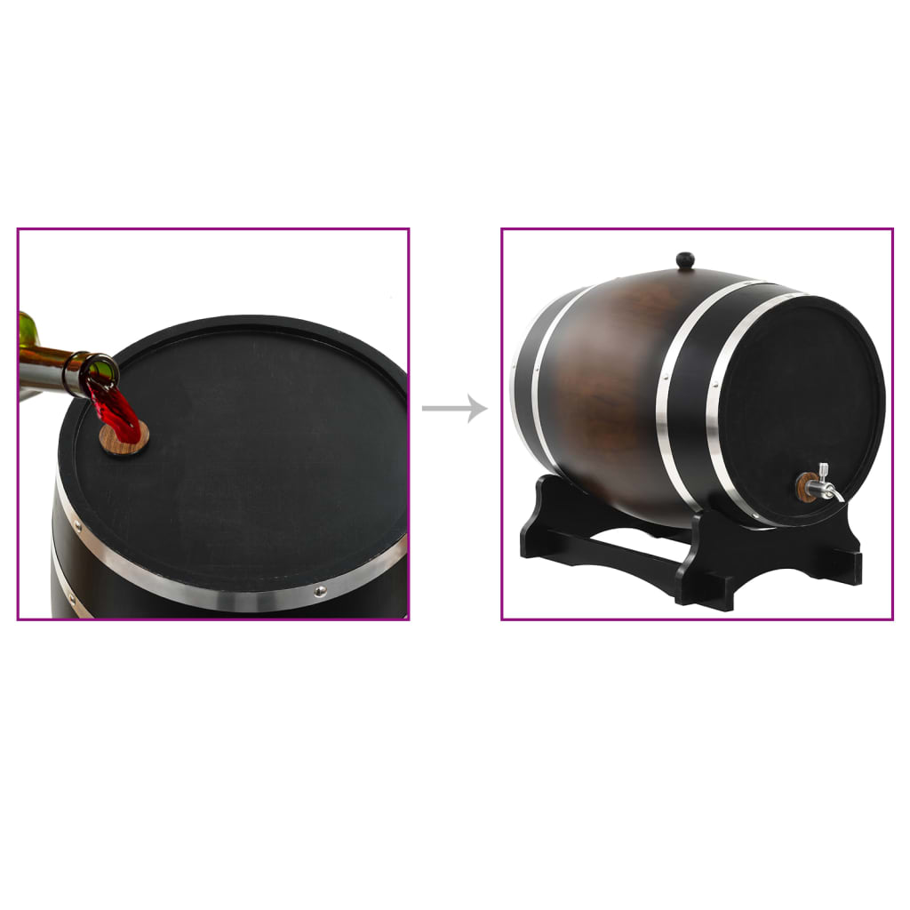 vidaXL Wine Barrel with Tap Solid Pinewood 35 L
