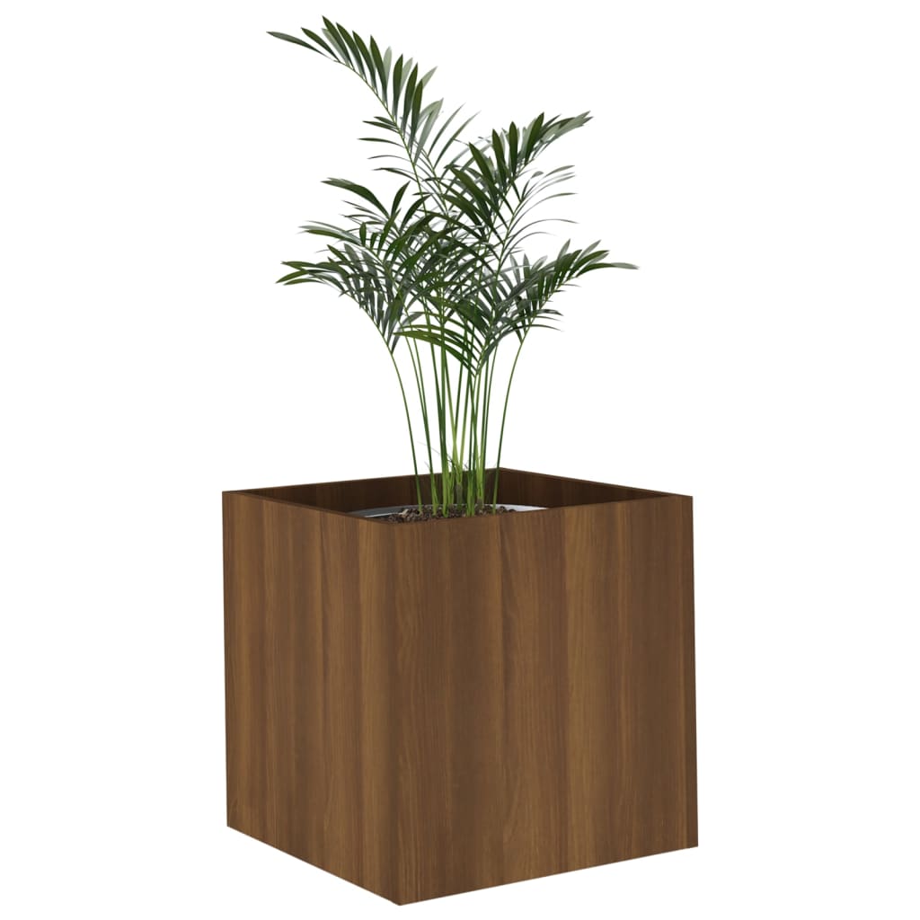 vidaXL Planter Box Brown Oak 40x40x40 cm Engineered Wood