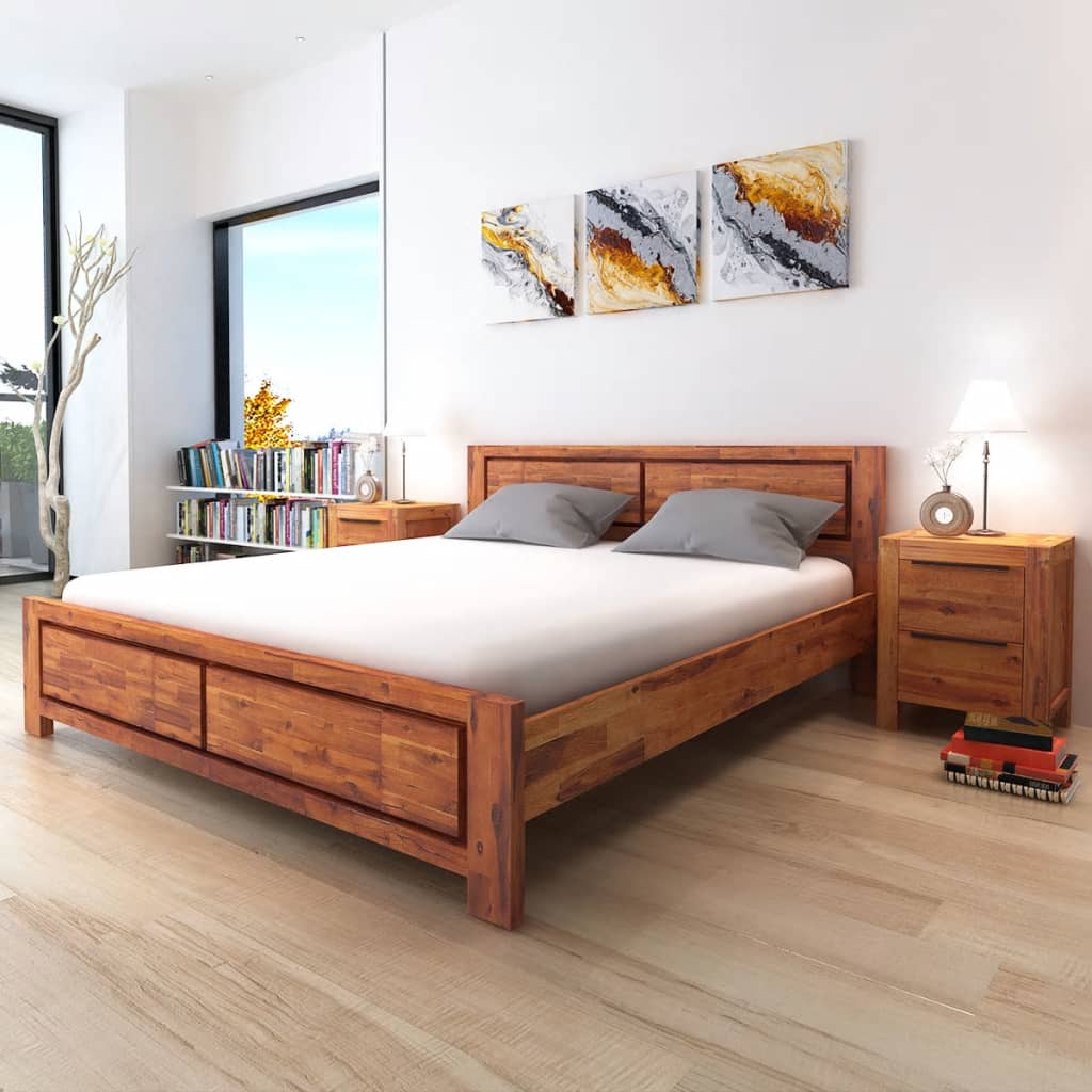 vidaXL Bed Frame Solid Acacia Wood 180x200 cm 6FT Super King