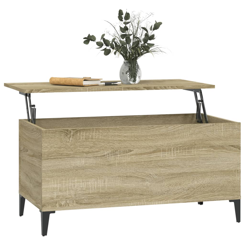vidaXL Coffee Table Sonoma Oak 90x44.5x45 cm Engineered Wood