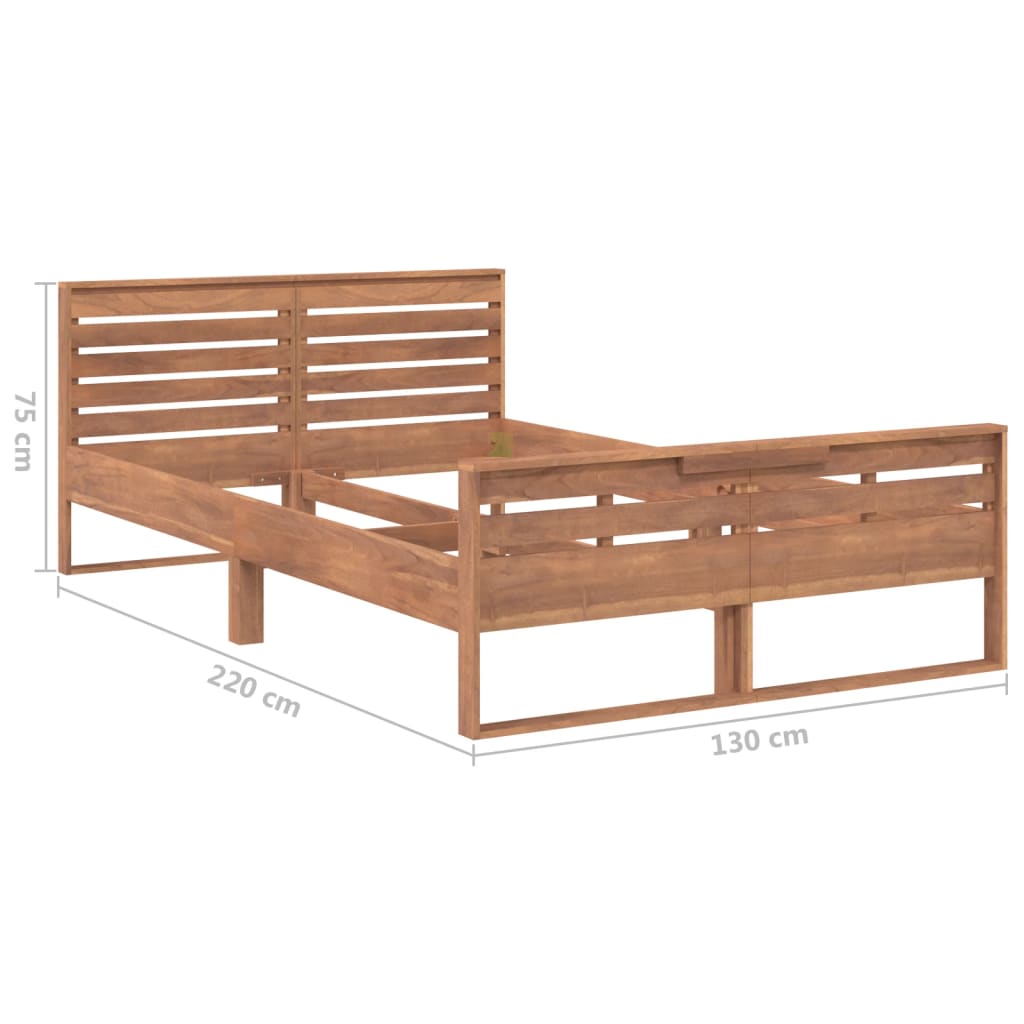 vidaXL Bed Frame Solid Teak Wood 120x200 cm