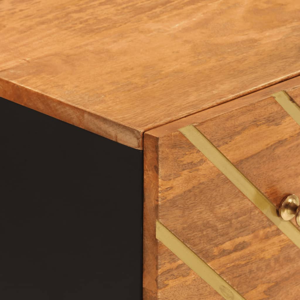 vidaXL Side Cabinet Brown and Black 60x33.5x75 cm Solid Wood Mango