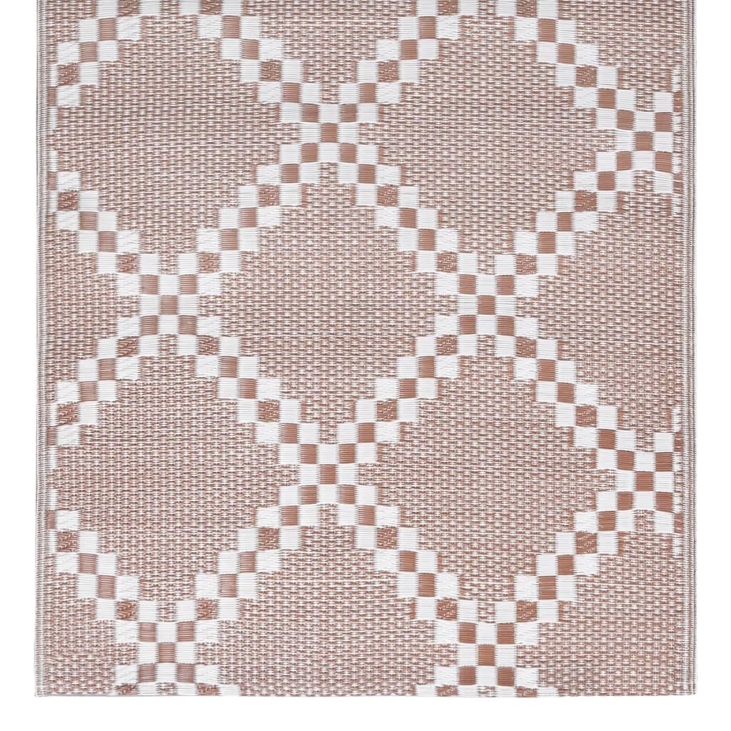 vidaXL Outdoor Carpet Brown 190x290 cm PP
