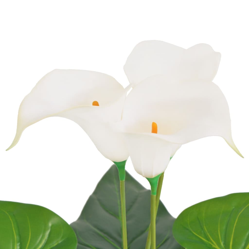vidaXL Artificial Calla Lily Plant with Pot 85 cm White