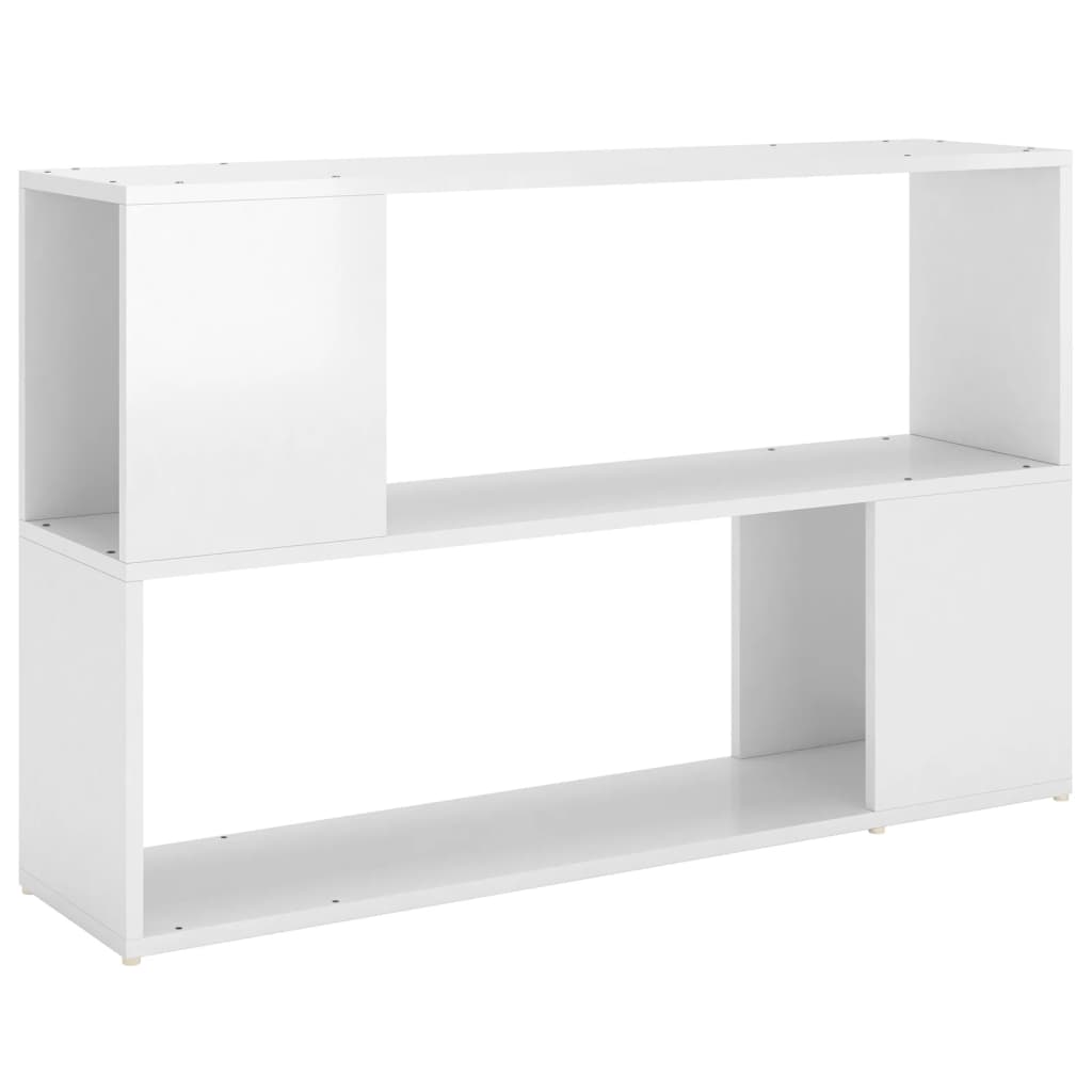 vidaXL Book Cabinet High Gloss White 100x24x63 cm Engineered Wood
