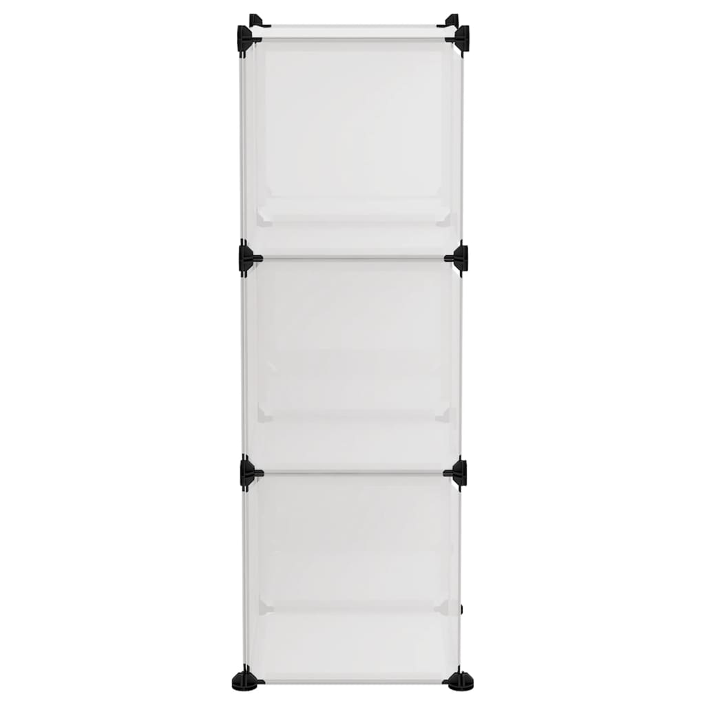 vidaXL Storage Cube Organiser with 6 Cubes Transparent PP