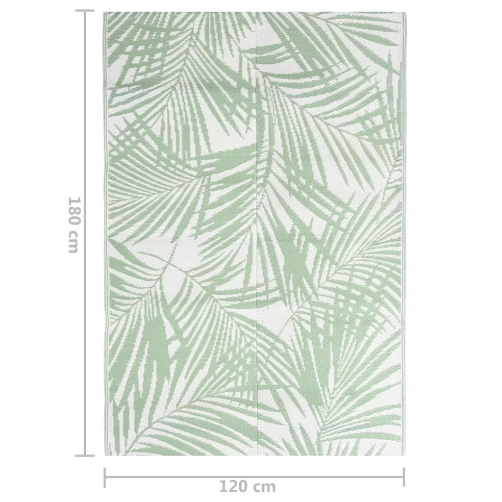 vidaXL Outdoor Rug Green 120x180 cm PP