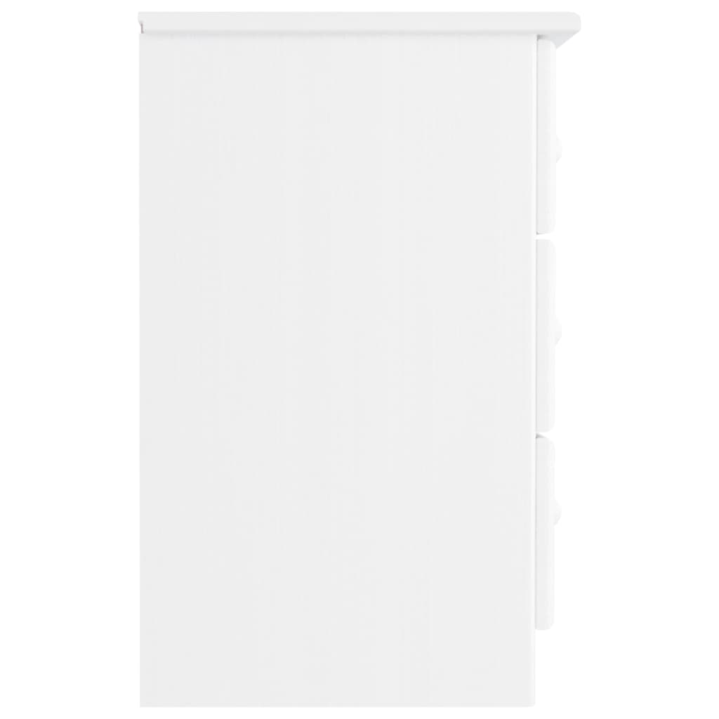 vidaXL Bedside Cabinet ALTA White 41x35x55.5 cm Solid Wood Pine