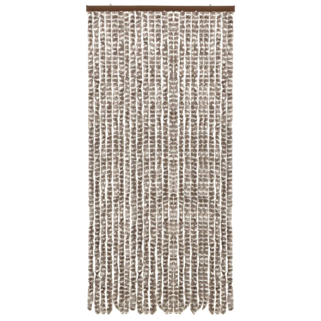 vidaXL Insect Curtain Taupe and White 100x220 cm Chenille