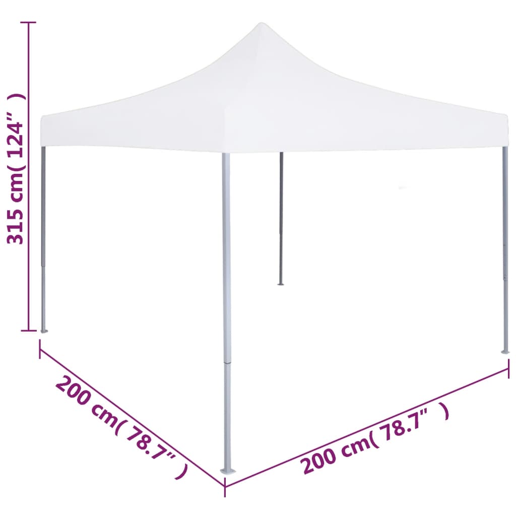 vidaXL Professional Folding Party Tent 2x2 m Steel White