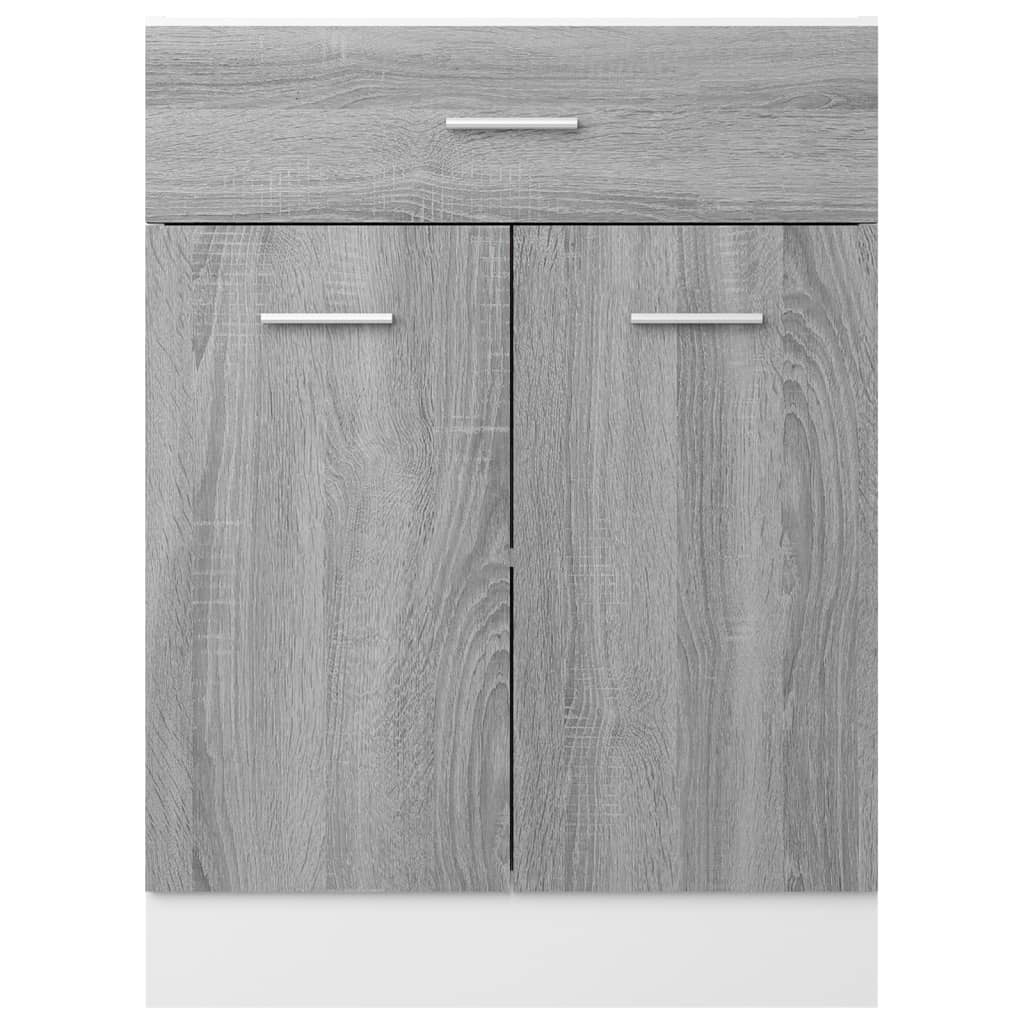 vidaXL Drawer Bottom Cabinet Grey Sonoma 60x46x81.5 cm Engineered Wood