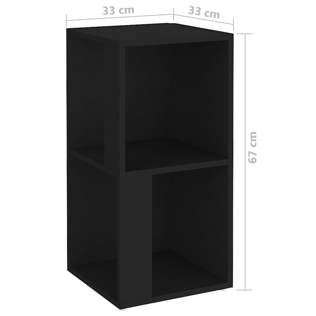 vidaXL Corner Cabinet Black 33x33x67 cm Engineered Wood
