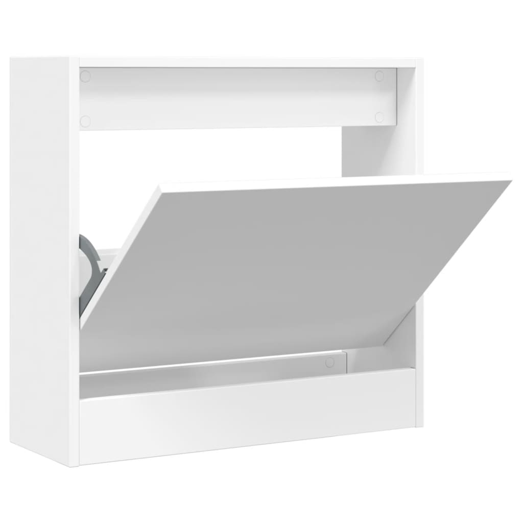 vidaXL Shoe Cabinet White 60x21x57 cm Engineered Wood
