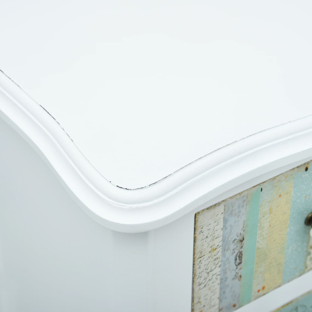 vidaXL Sideboard with 4 Drawers White 40x30x95 cm MDF