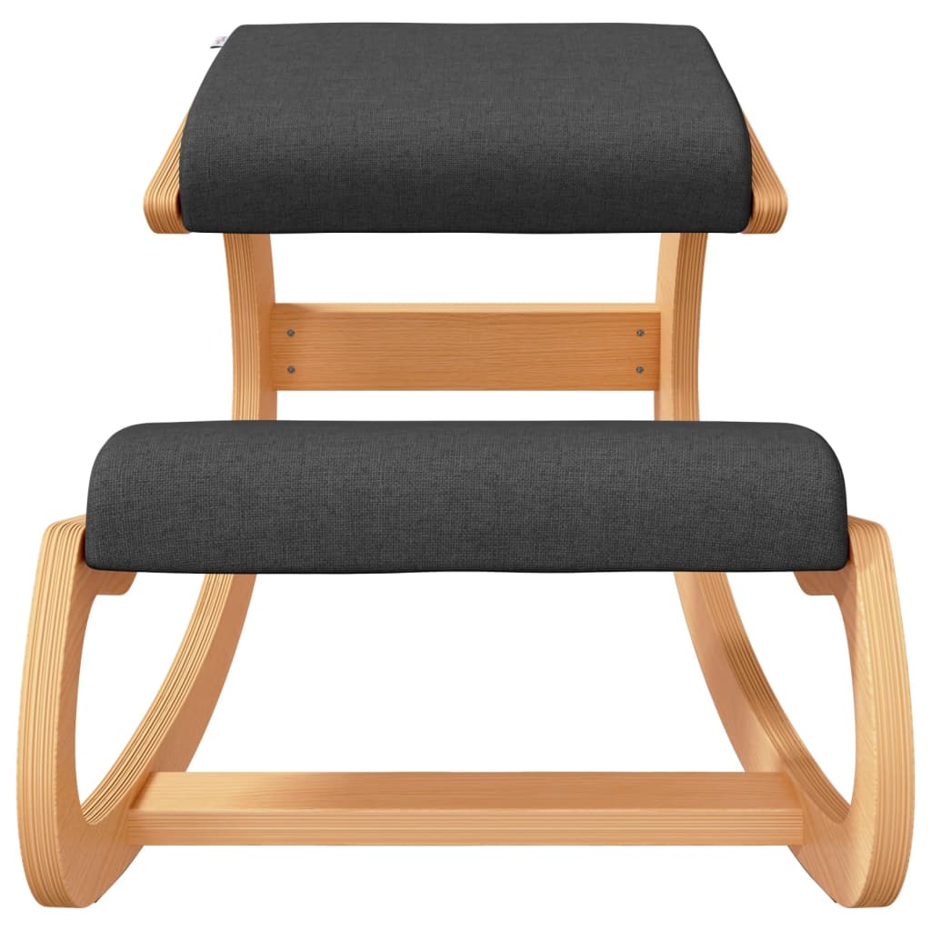 vidaXL Kneeling Chair Black 55x84x55 cm Birch Plywood