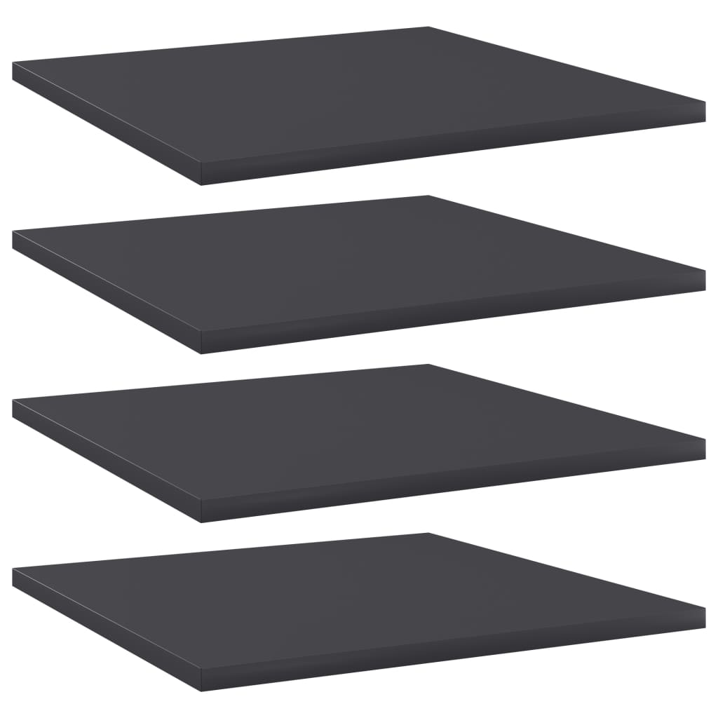 vidaXL Bookshelf Boards 4 pcs Grey 40x40x1.5 cm Engineered Wood