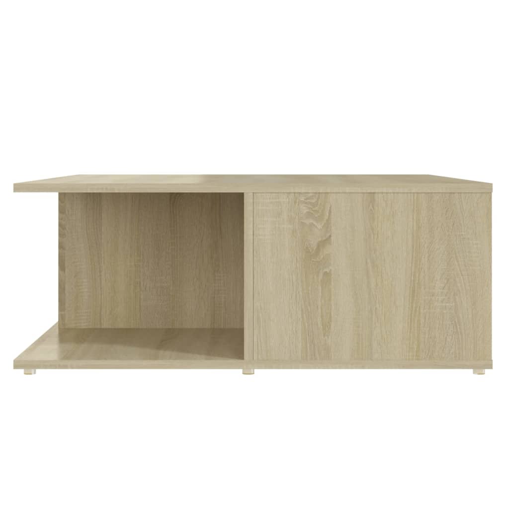 vidaXL Coffee Table White and Sonoma Oak 80x80x31 cm Engineered Wood