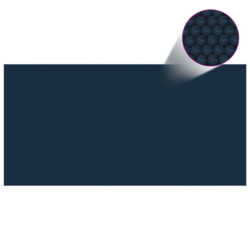 vidaXL Floating PE Solar Pool Film 975x488 cm Black and Blue