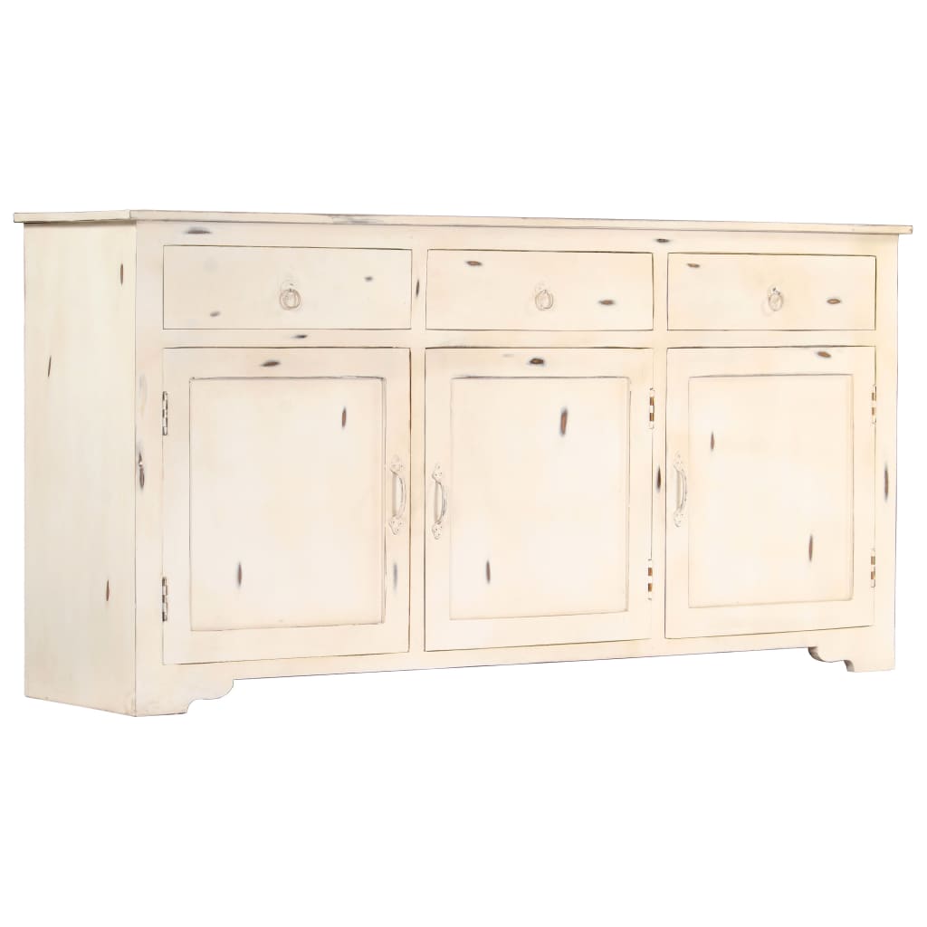 vidaXL Sideboard White 160x40x80 cm Solid Mango Wood