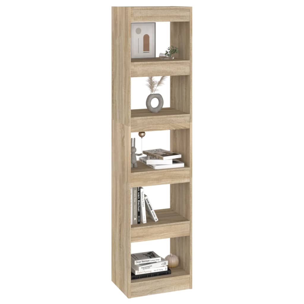 vidaXL Book Cabinet/Room Divider Sonoma Oak 40x30x166 cm
