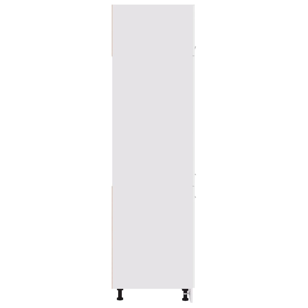 vidaXL Refrigerator Cabinet High Gloss White 60x57x207 cm Engineered Wood