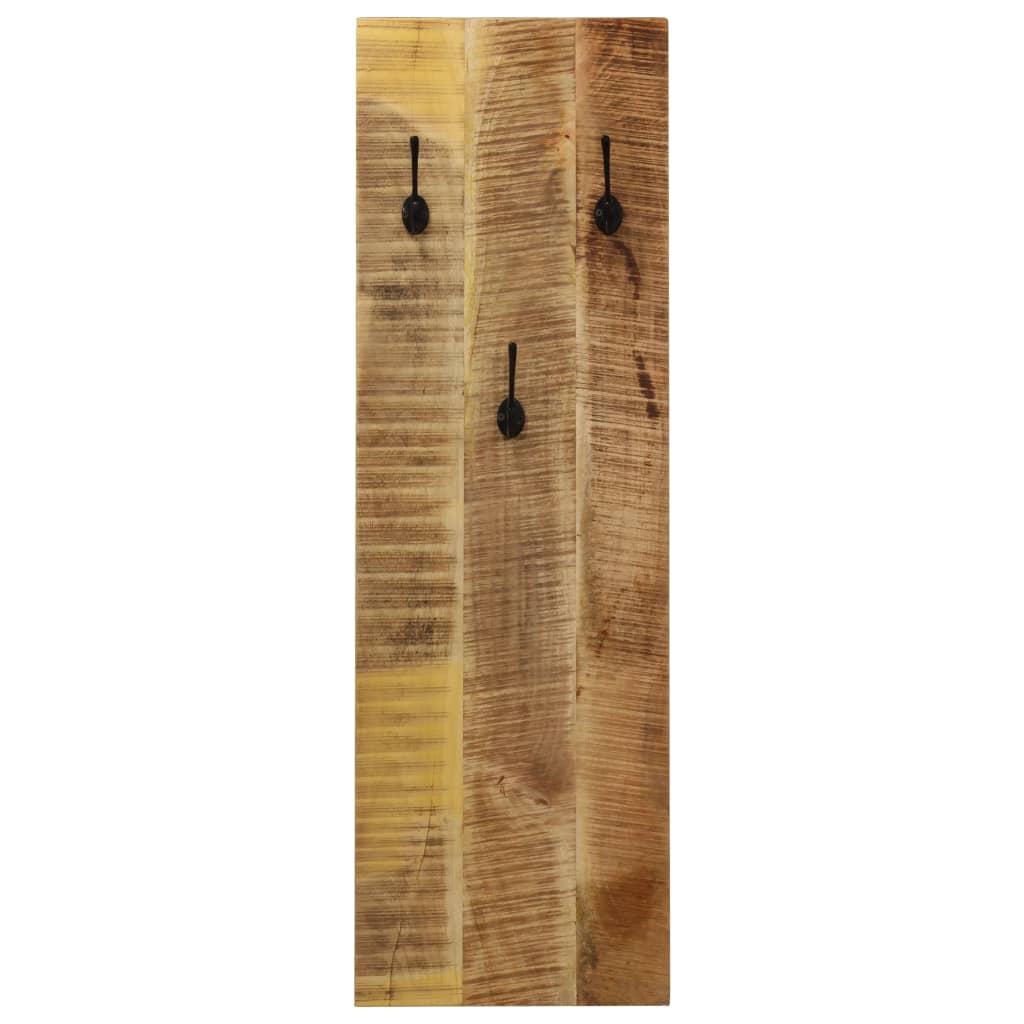vidaXL Wall-mounted Coat Racks 2 pcs Solid Mango Wood 36x110x3 cm