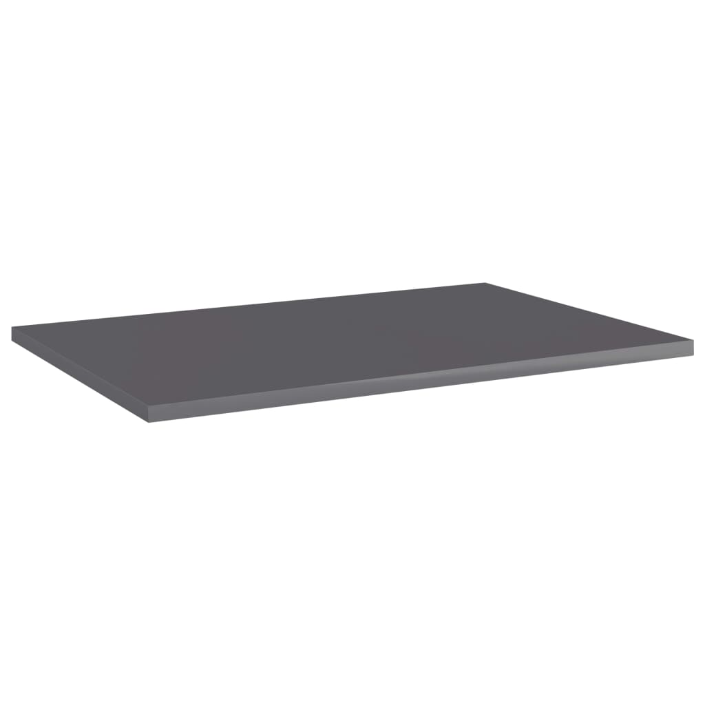 vidaXL Bookshelf Boards 8 pcs High Gloss Grey 60x40x1.5 cm Engineered Wood