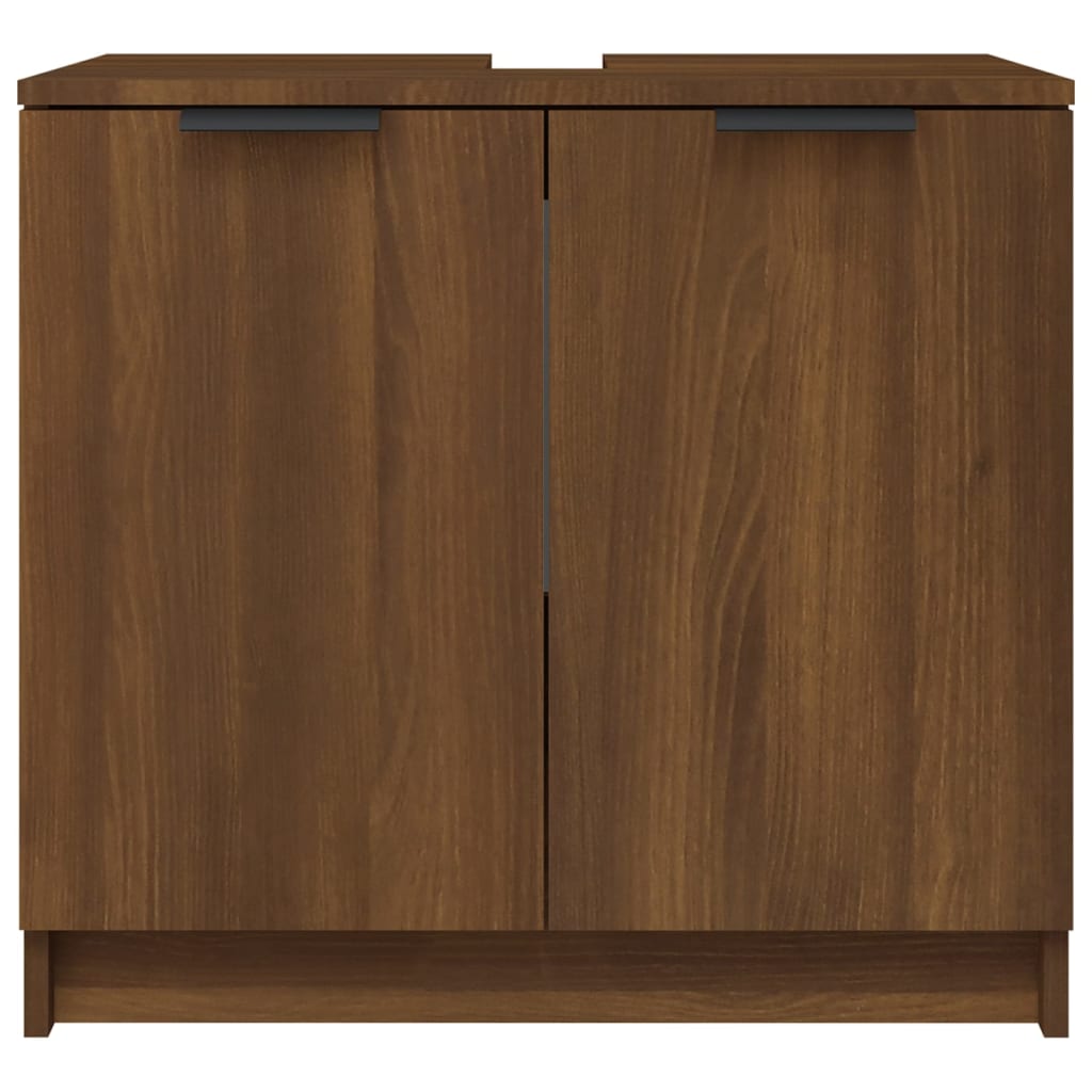 vidaXL Bathroom Cabinet Brown Oak 64.5x33.5x59 cm Engineered Wood
