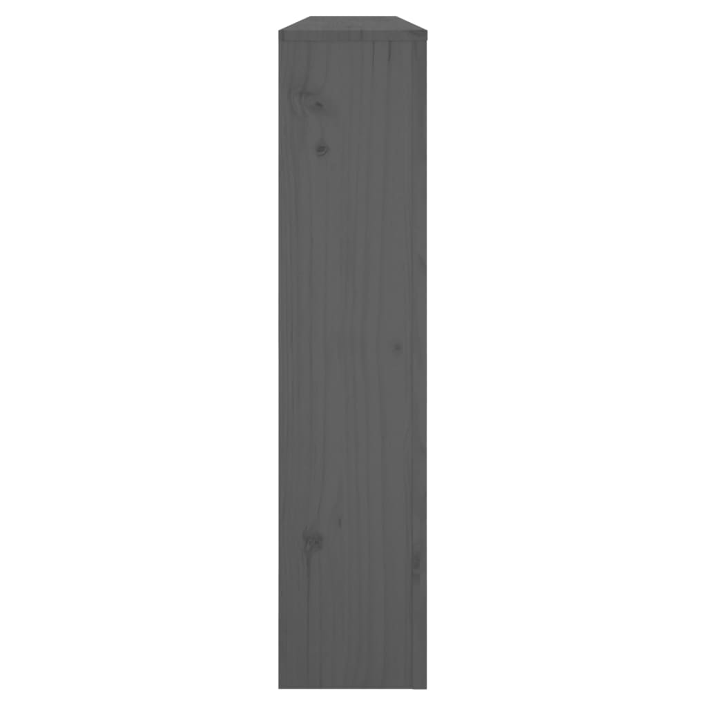 vidaXL Radiator Cover Grey 153x19x84 cm Solid Wood Pine