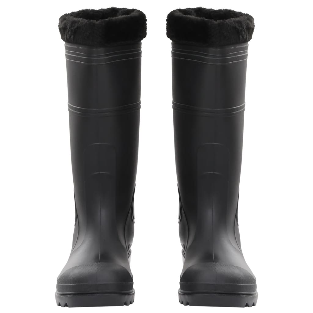 vidaXL Rian Boots with Removable Socks Black Size 44 PVC