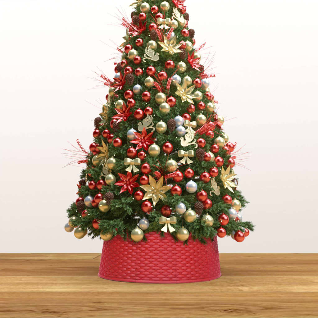 vidaXL Christmas Tree Skirt Red Ø54x19.5 cm