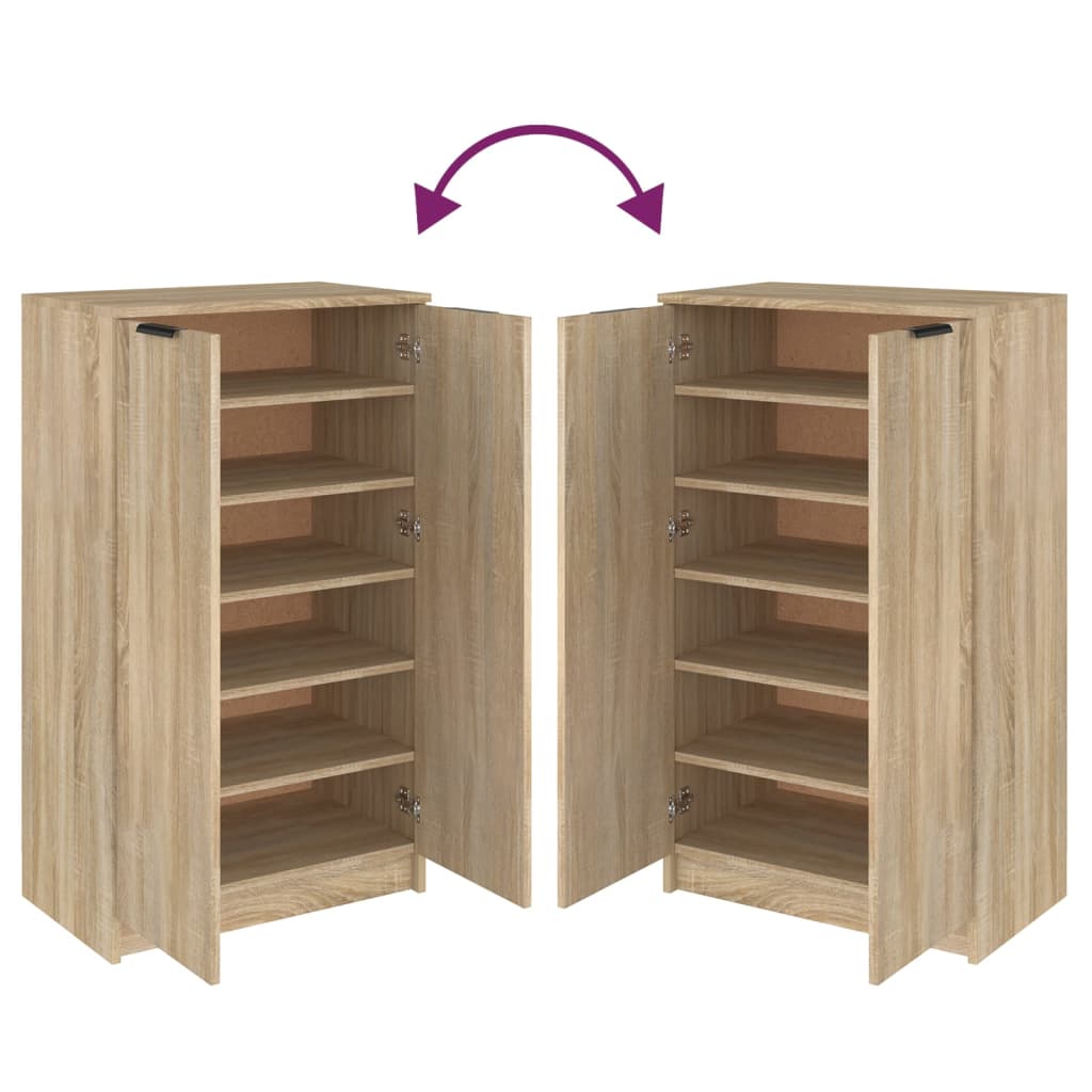 vidaXL Shoe Cabinet Sonoma Oak 59x35x100 cm Engineered Wood