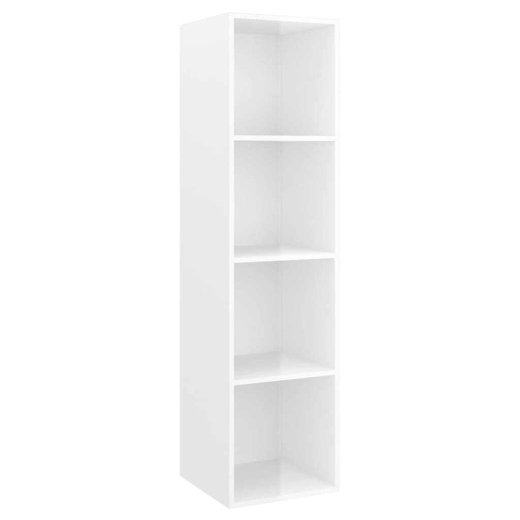 vidaXL Wall-mounted TV Cabinets 4 pcs High Gloss White Engineered Wood