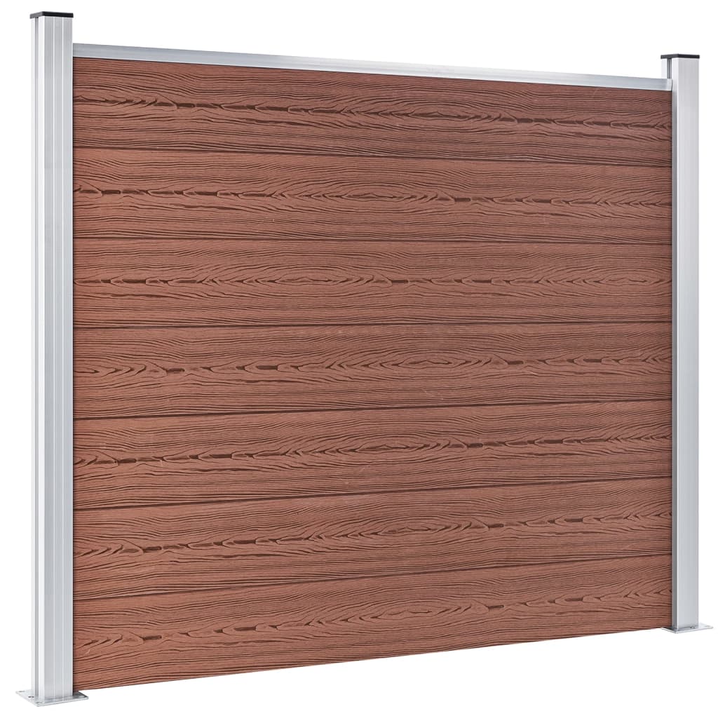 vidaXL Fence Panel Set WPC 526x146 cm Brown