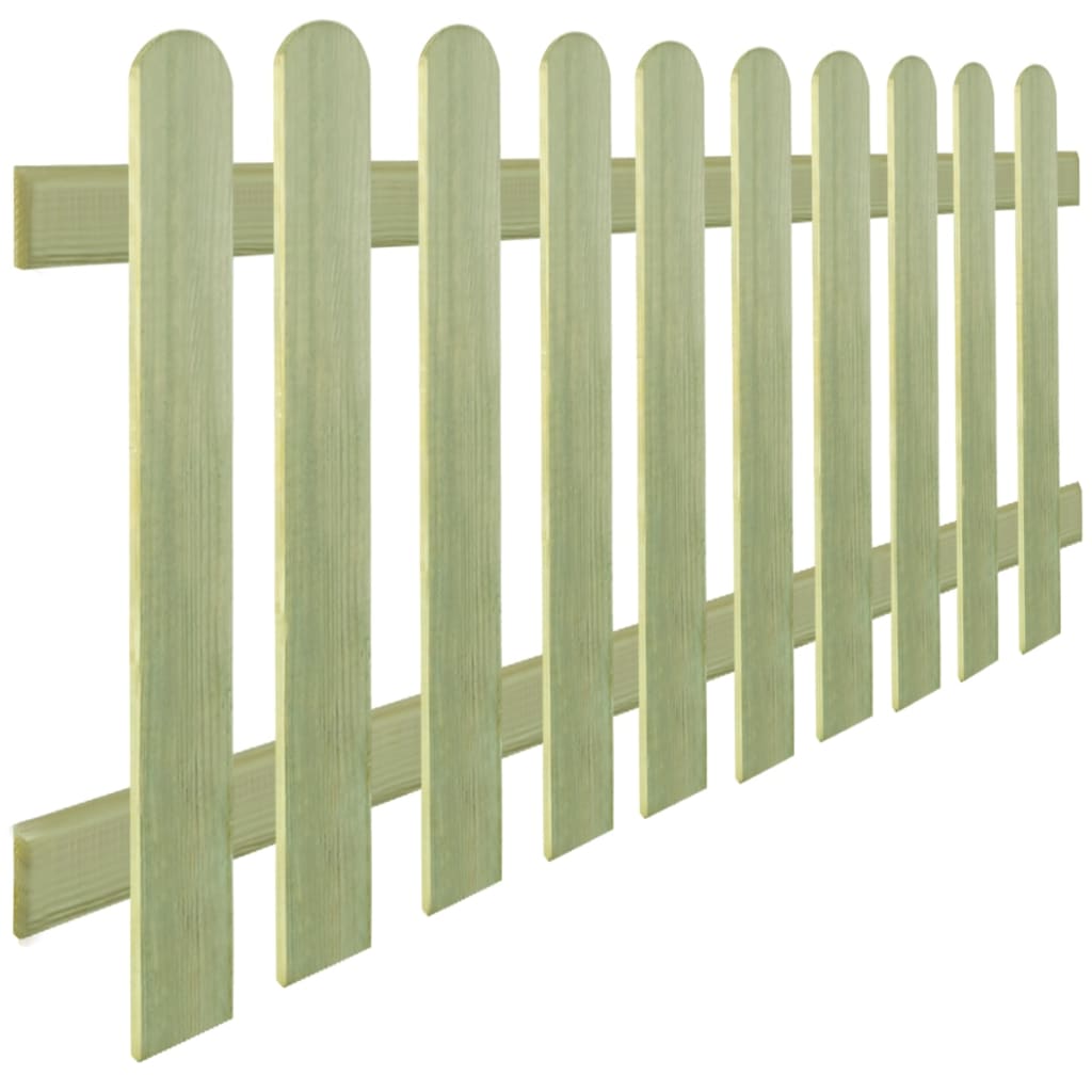 vidaXL Picket Fence Impregnated Pinewood 170x80 cm 6/9 cm