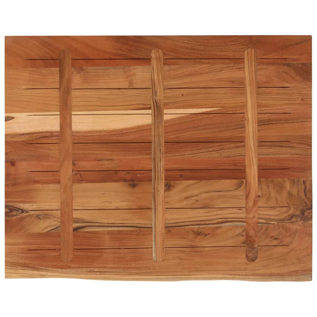 vidaXL Desk Top 100x80x2.5 cm Rectangular Solid Wood Acacia Live Edge